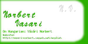 norbert vasari business card